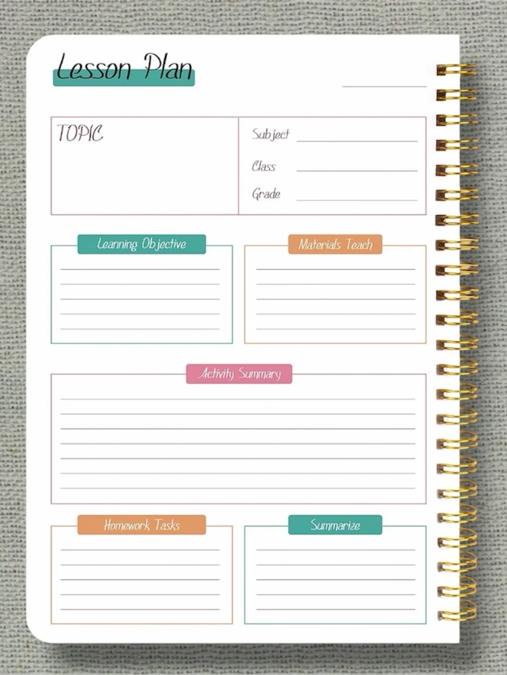 NEW Teacher Lesson Planner Classroom Homeschool
